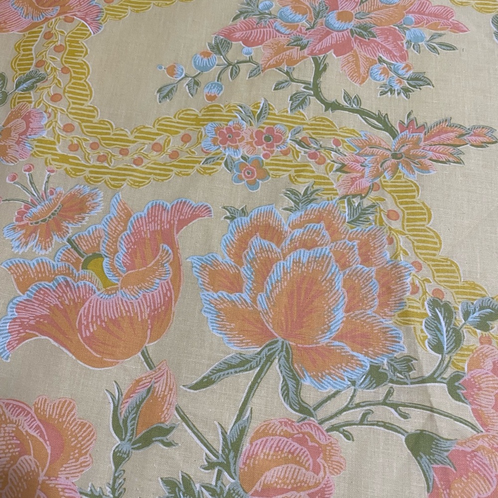 Vintage Floral Patterned Fabric